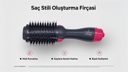 VOLEMİ Profesyonel 2200W Hava Üflemeli Saç Şekillendirici