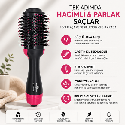 VOLEMİ Profesyonel 2200W Hava Üflemeli Saç Şekillendirici